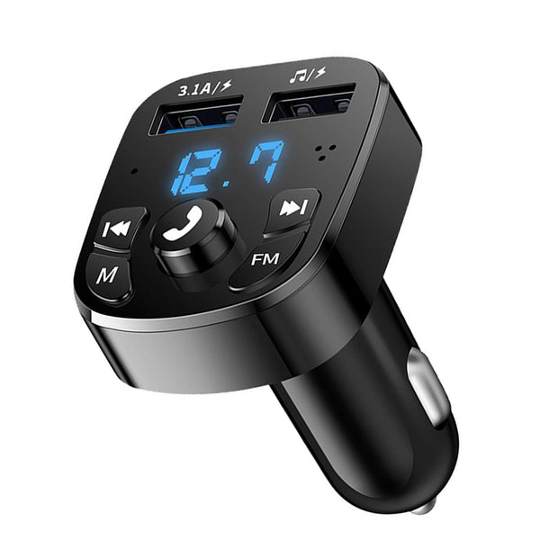 Car Hands-free Bluetooth-compaitable 5.0 FM Transmitter Car Kit MP3 Modulator Player Handsfree